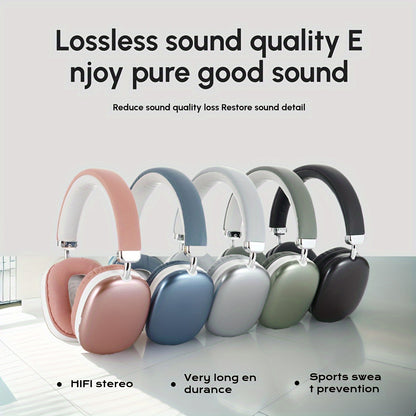 2024 Upgraded Wireless Headphones with Retractable Cable, Push Button Control, and Type-C Earphone Jack - Non-Waterproof, 200mAh Lithium Polymer Battery, Compatible with iOS/Android, Closed-Back Ear Cushions, Condenser Microp