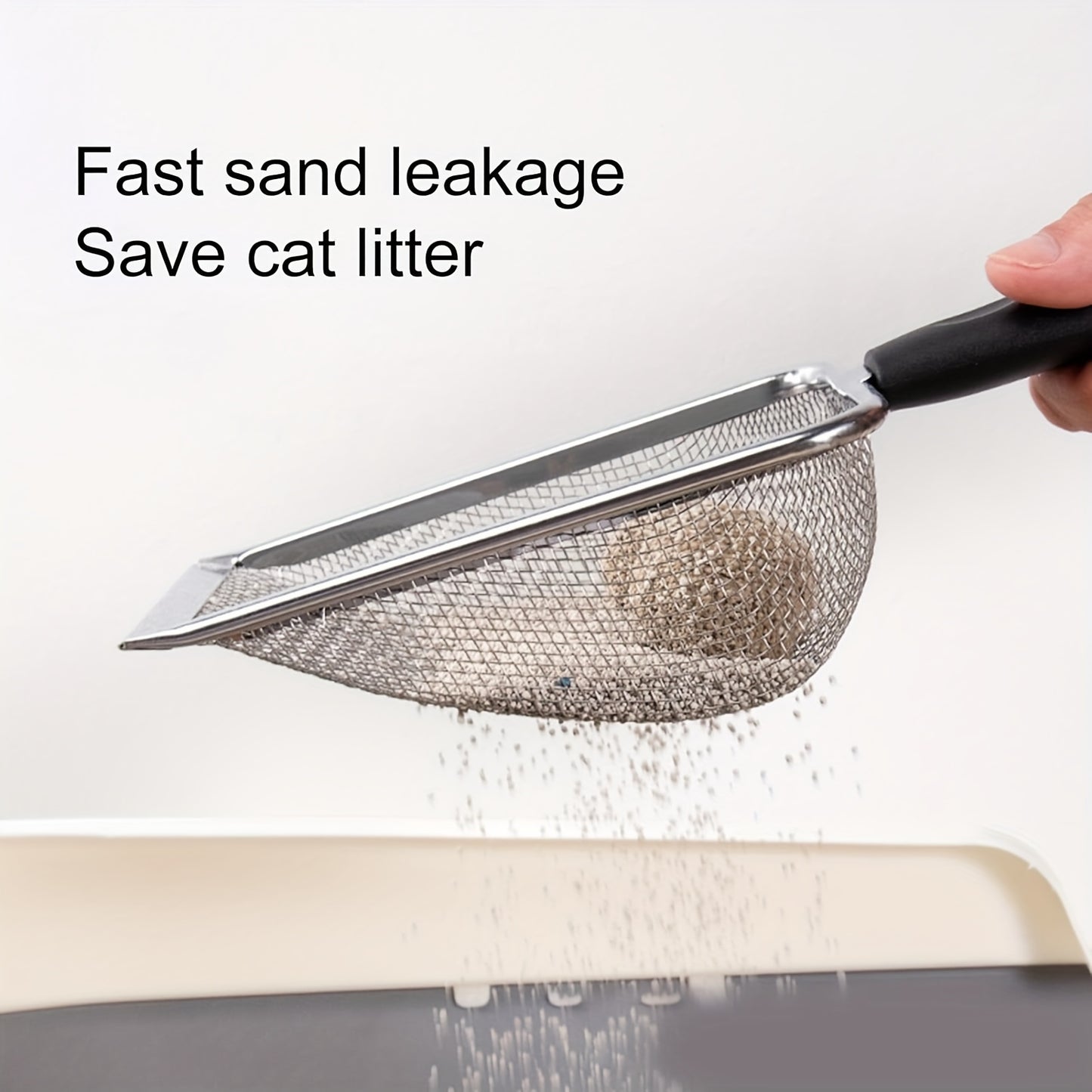 1pc Stainless Steel Pet Litter Shovel For Easy Litter Pan Cleaning For Dogs And Cats