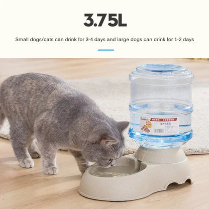 Automatic Dog Feeder Waterer High Capacity Pet Food Bowl Gravity Water Dispenser Pet Bowl for Dogs Cats 3.8 L Dog Accessories