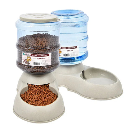 Automatic Dog Feeder Waterer High Capacity Pet Food Bowl Gravity Water Dispenser Pet Bowl for Dogs Cats 3.8 L Dog Accessories