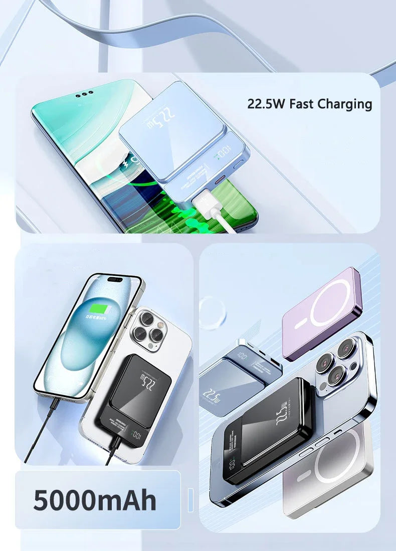 2024 Power Bank 30000 mAh Wireless Magnetic Power Bank Magsafe Super Fast Charging