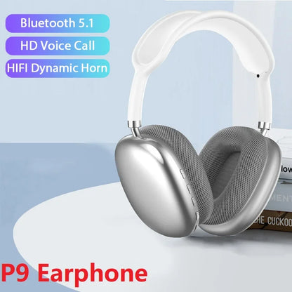 New P9 Wireless Bluetooth Headphones Noise Cancelling with Microphone Pods Over Ear Sports Gaming Headser