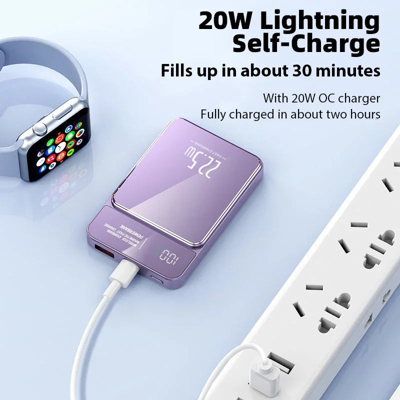 2024 Power Bank 30000 mAh Wireless Magnetic Power Bank Magsafe Super Fast Charging