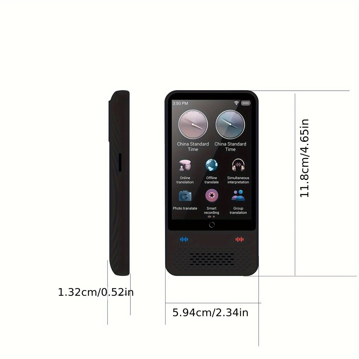 Language Translator Device With 138 Languages Voice Translating Offline Translation Simultaneous Interpretation Support Voice Video Recording Text/ Photo Translate With Unit Conversion And ChatGPT