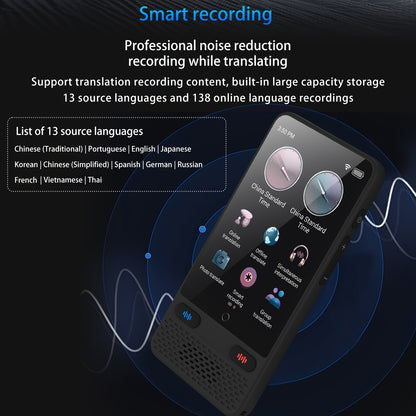 Language Translator Device With 138 Languages Voice Translating Offline Translation Simultaneous Interpretation Support Voice Video Recording Text/ Photo Translate With Unit Conversion And ChatGPT