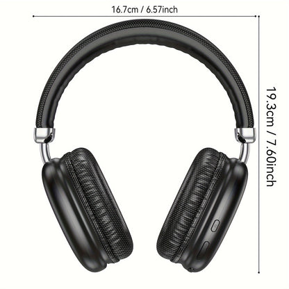 2024 Upgraded Wireless Headphones with Retractable Cable, Push Button Control, and Type-C Earphone Jack - Non-Waterproof, 200mAh Lithium Polymer Battery, Compatible with iOS/Android, Closed-Back Ear Cushions, Condenser Microp